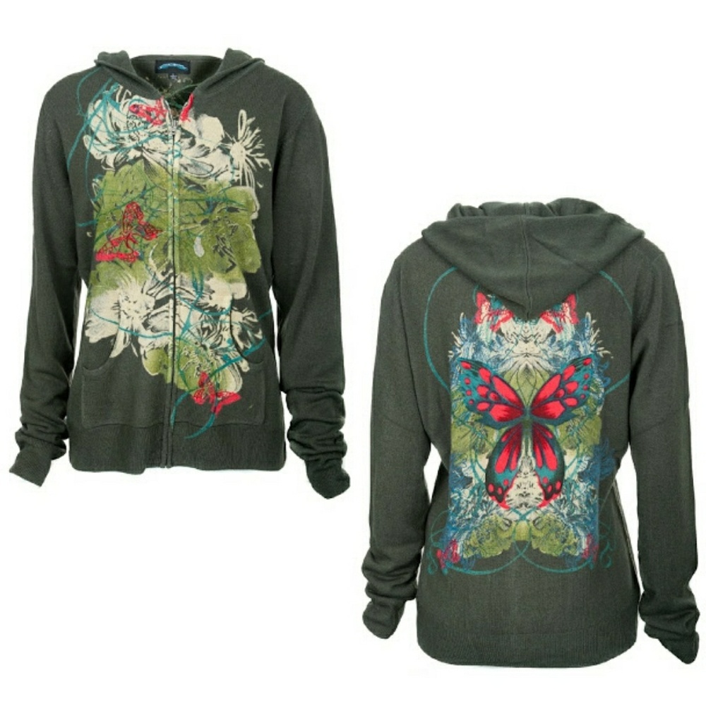 TILL THE END Zip Up Sweater with Hood